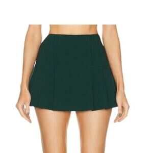 GRLFRND The Pleated Mini Skirt Green Preppy Schoolgirl Medium